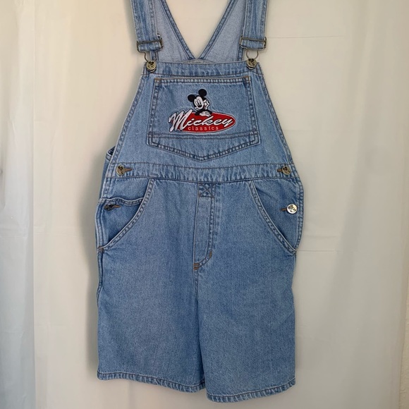 Disney Other - Vintage Mickey Mouse Classic Short Overalls Size 8
